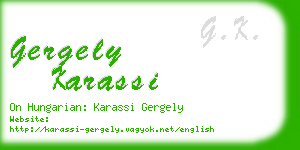 gergely karassi business card